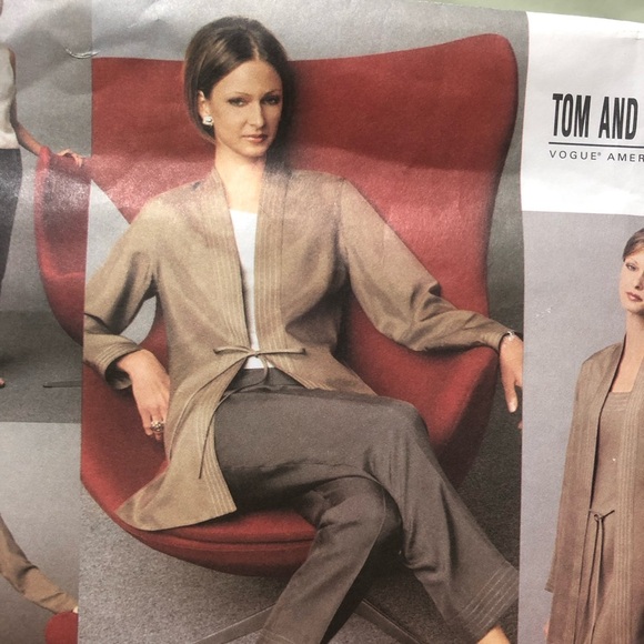 Vintage vogue 2686 , sizes 12-16- Tom and Linda Platt - dress, to, pants, jacket - Picture 8 of 10